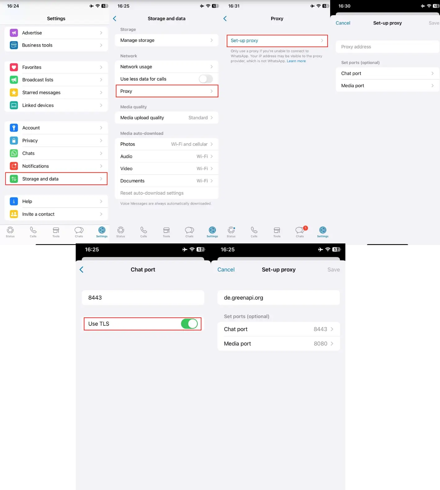  PRoxy Settings iPhone Screenshot